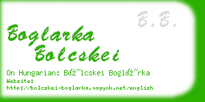boglarka bolcskei business card